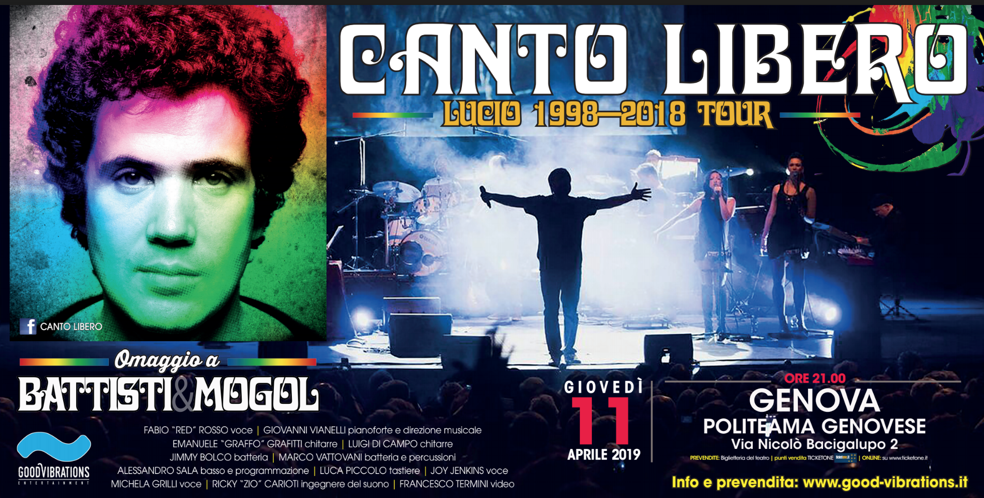 Tearsheets - Canto Libero - 2018 Tour posters