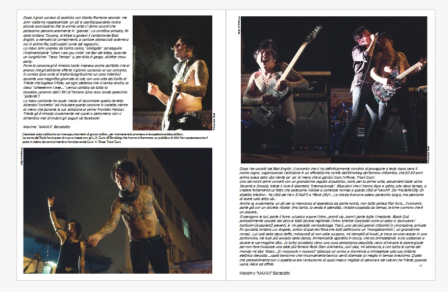 Tearsheets - Trieste is Rock - RVM Magazine inside photos