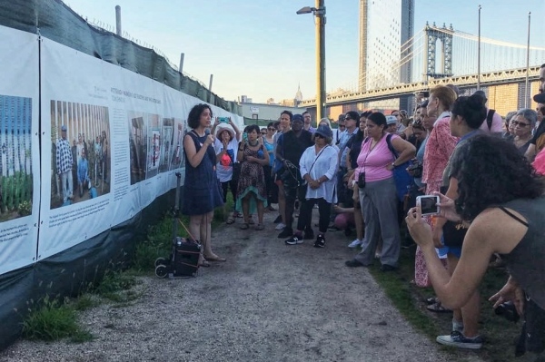 Exhibitions and Events - The Fence 2018 Walking Tour in Brooklyn Bridge Park, NY (July 2018)