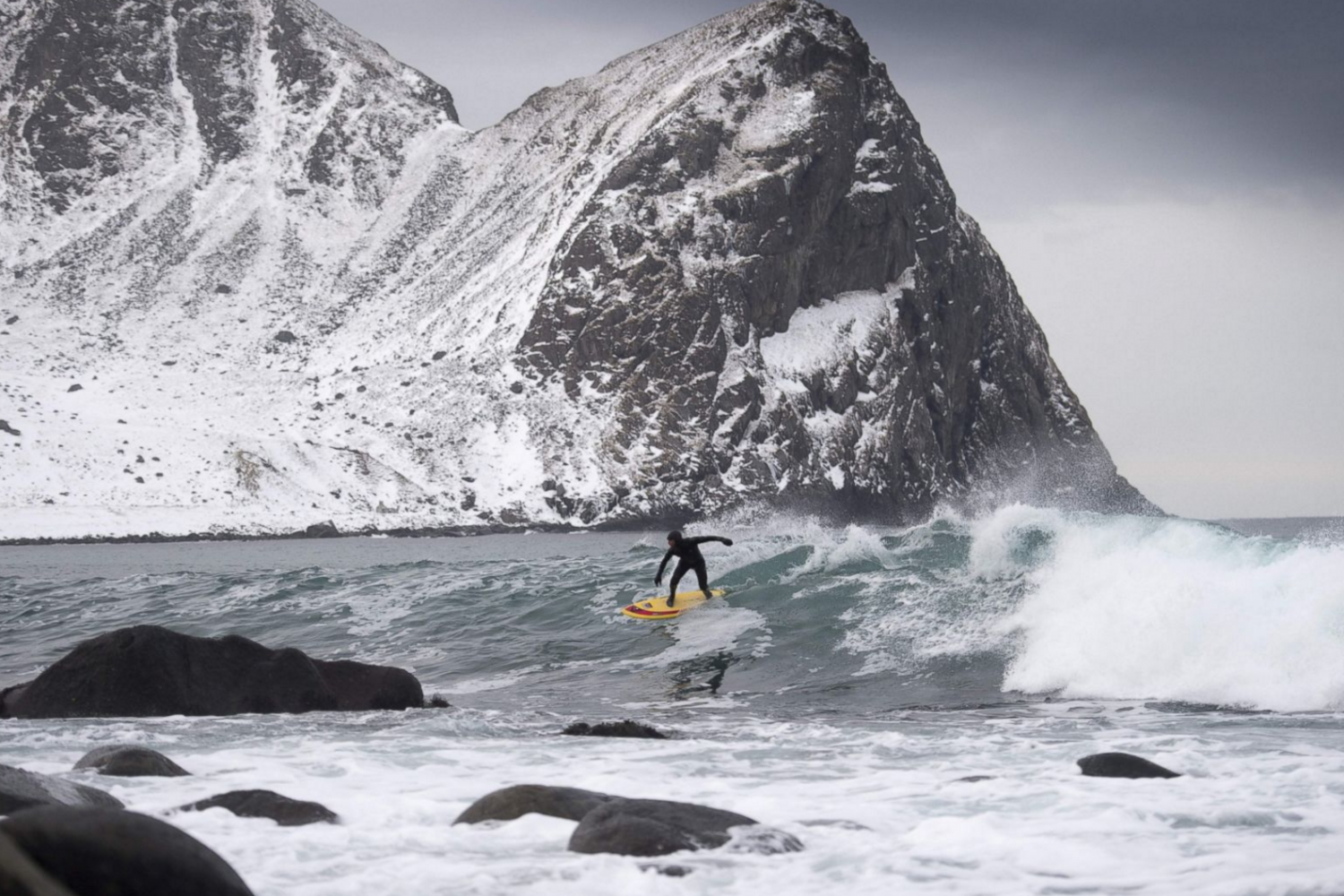 Online - Surfers catch waves north of the Arctic Circle for ABC News