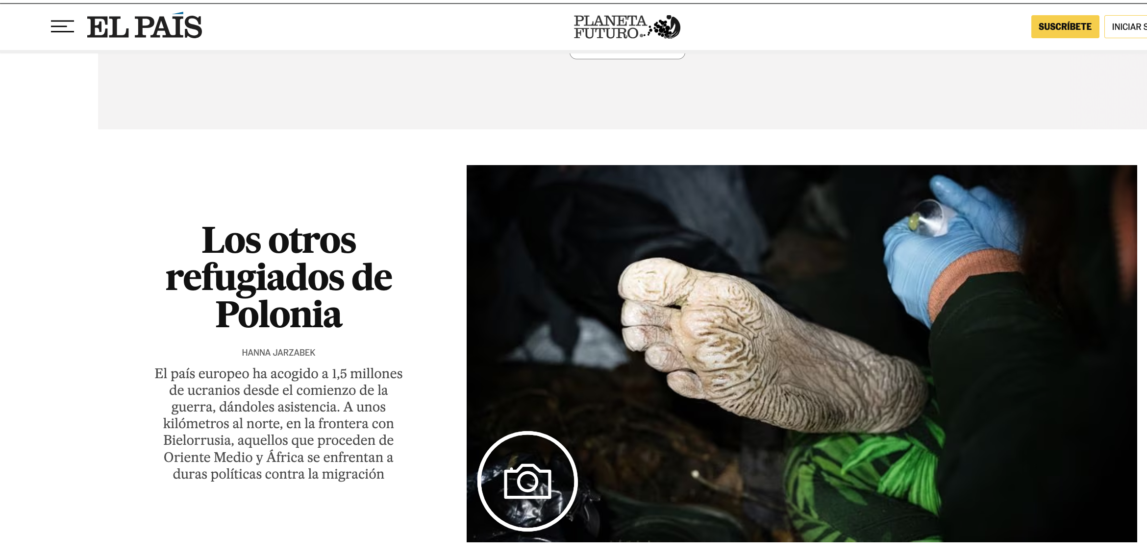 Tearsheets - press publications - El Pais Planeta Futuro (Spain)