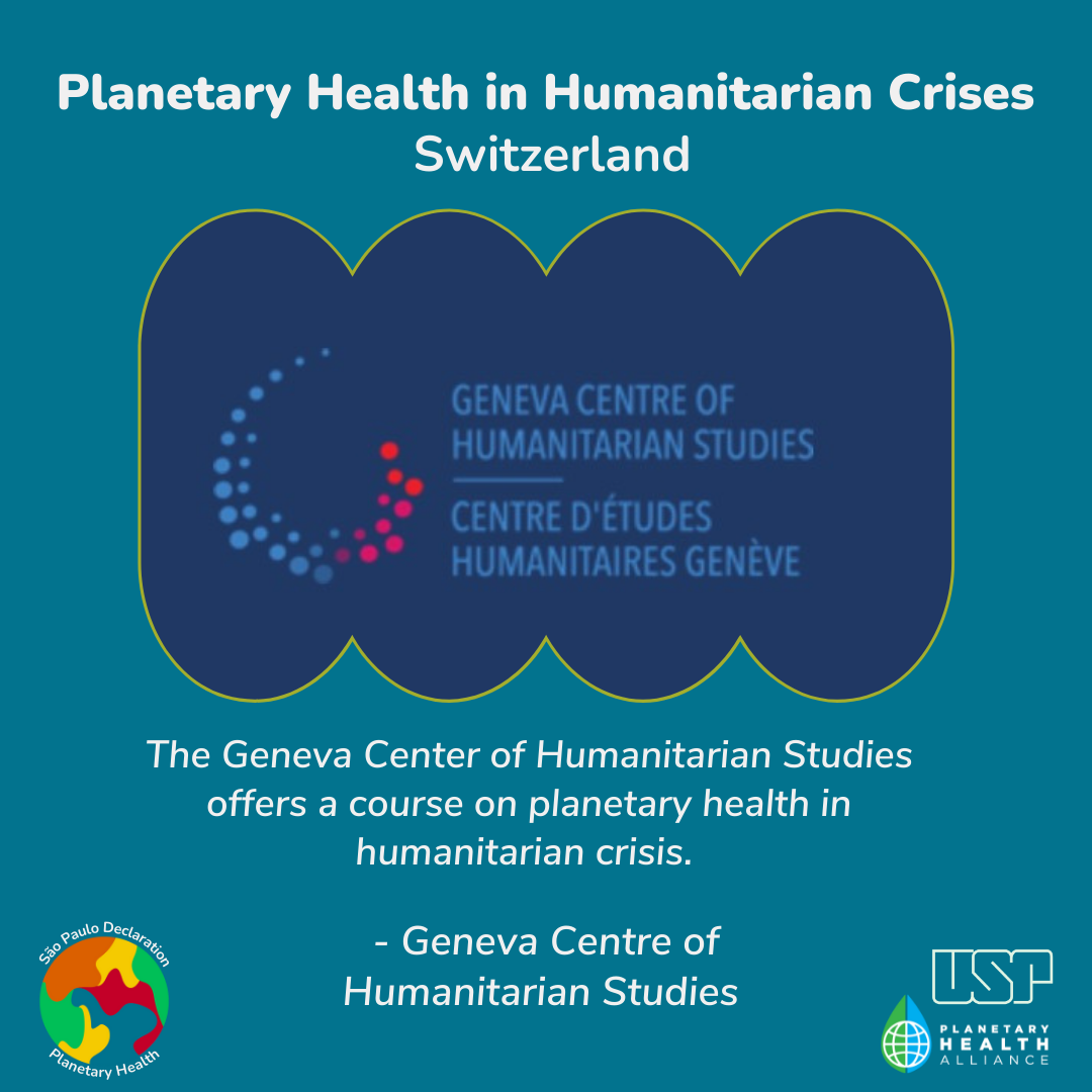  Planetary Health in Humanitarian Crises Switzerland 