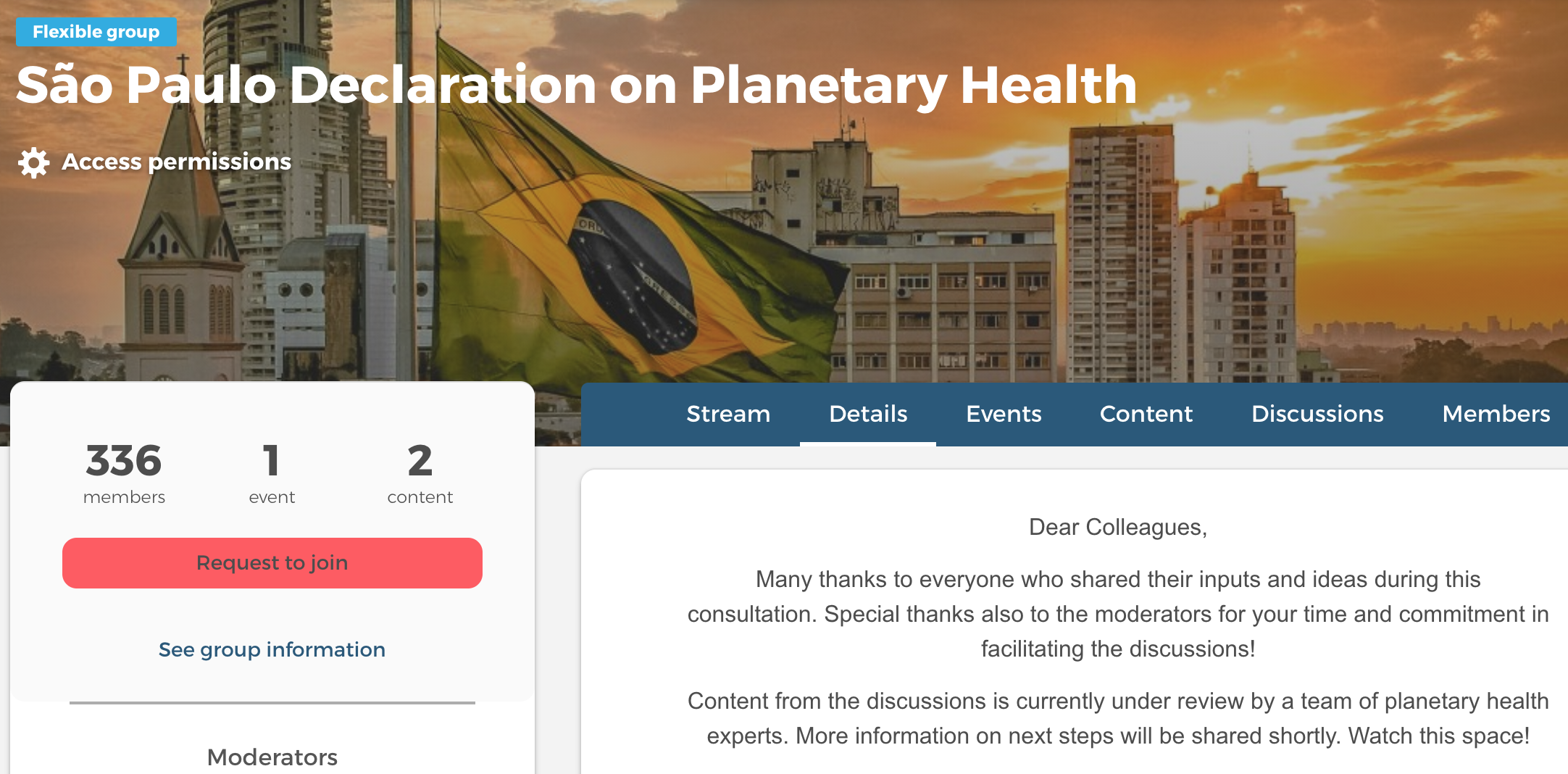   The S&atilde;o Paulo Declaration on Planetary Health...