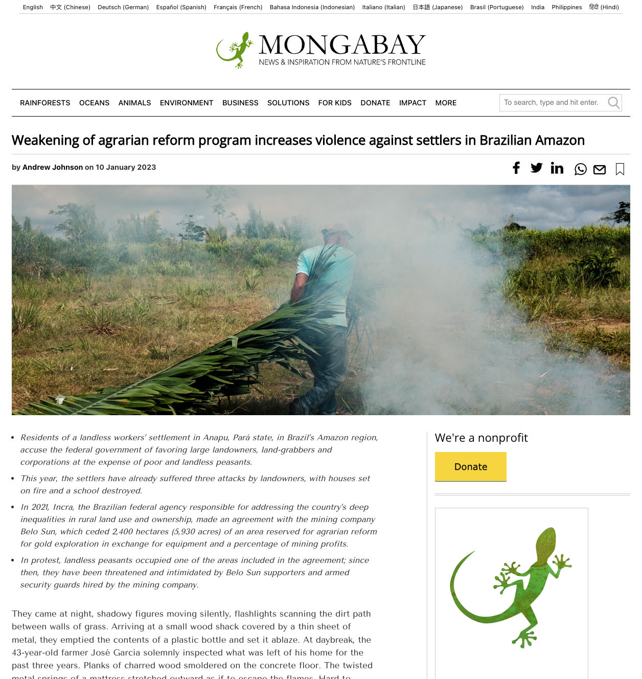 Publications - Mongabay - 2023/01