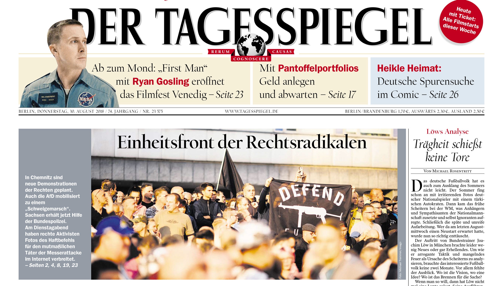 Tearsheets - Der Tagesspiegel - 08/30/18