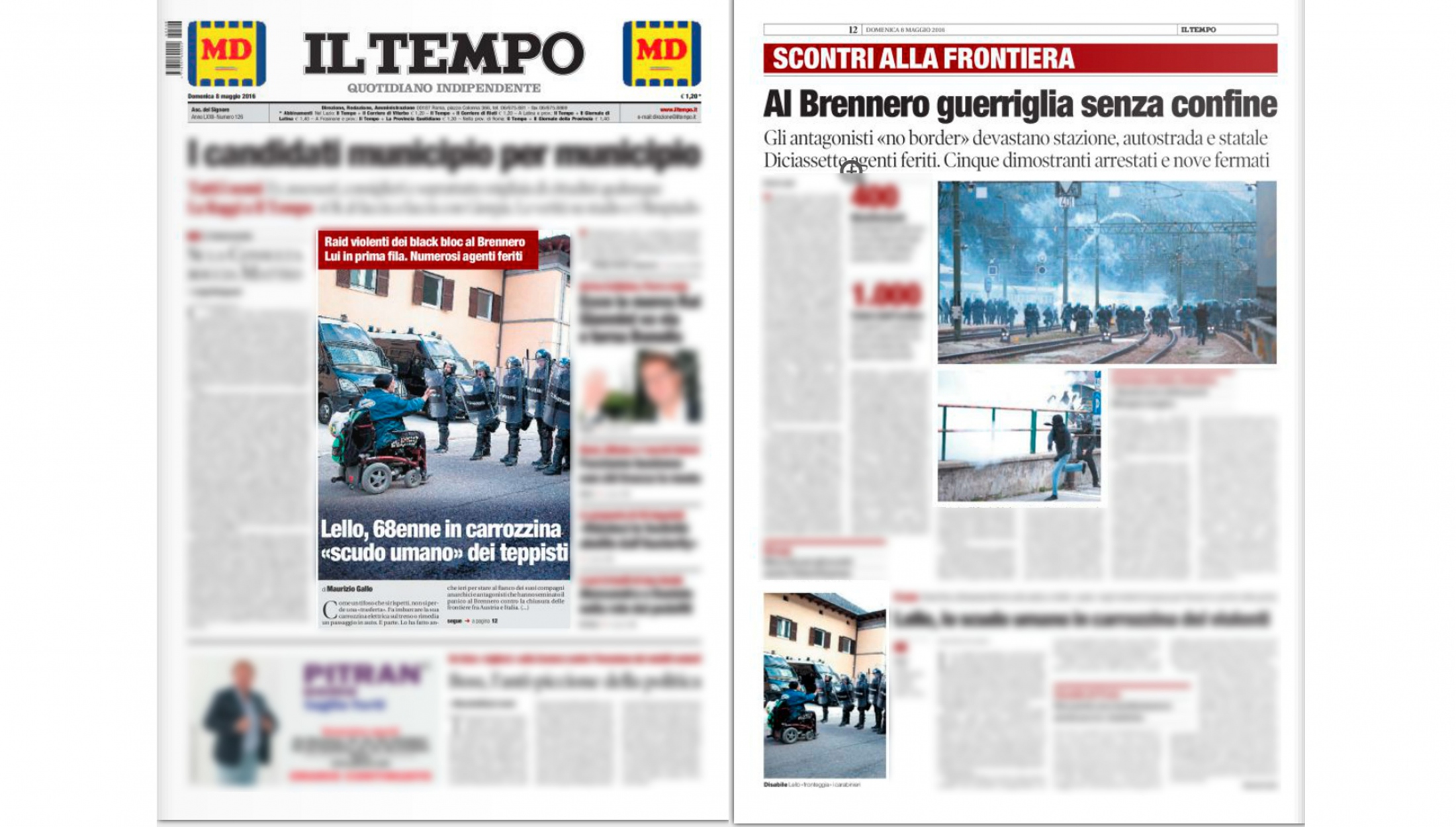Tearsheets - Il Tempo 05/08/16 - Cover