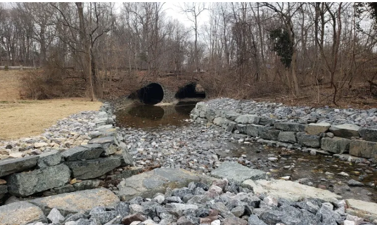  Spring Weather Reveals Completed Stream Restoration at...