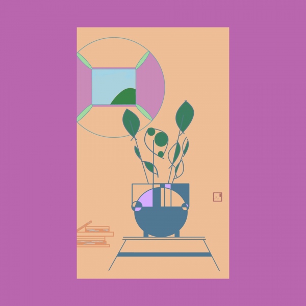 Shop - 4 Abstract Plant Stickers 