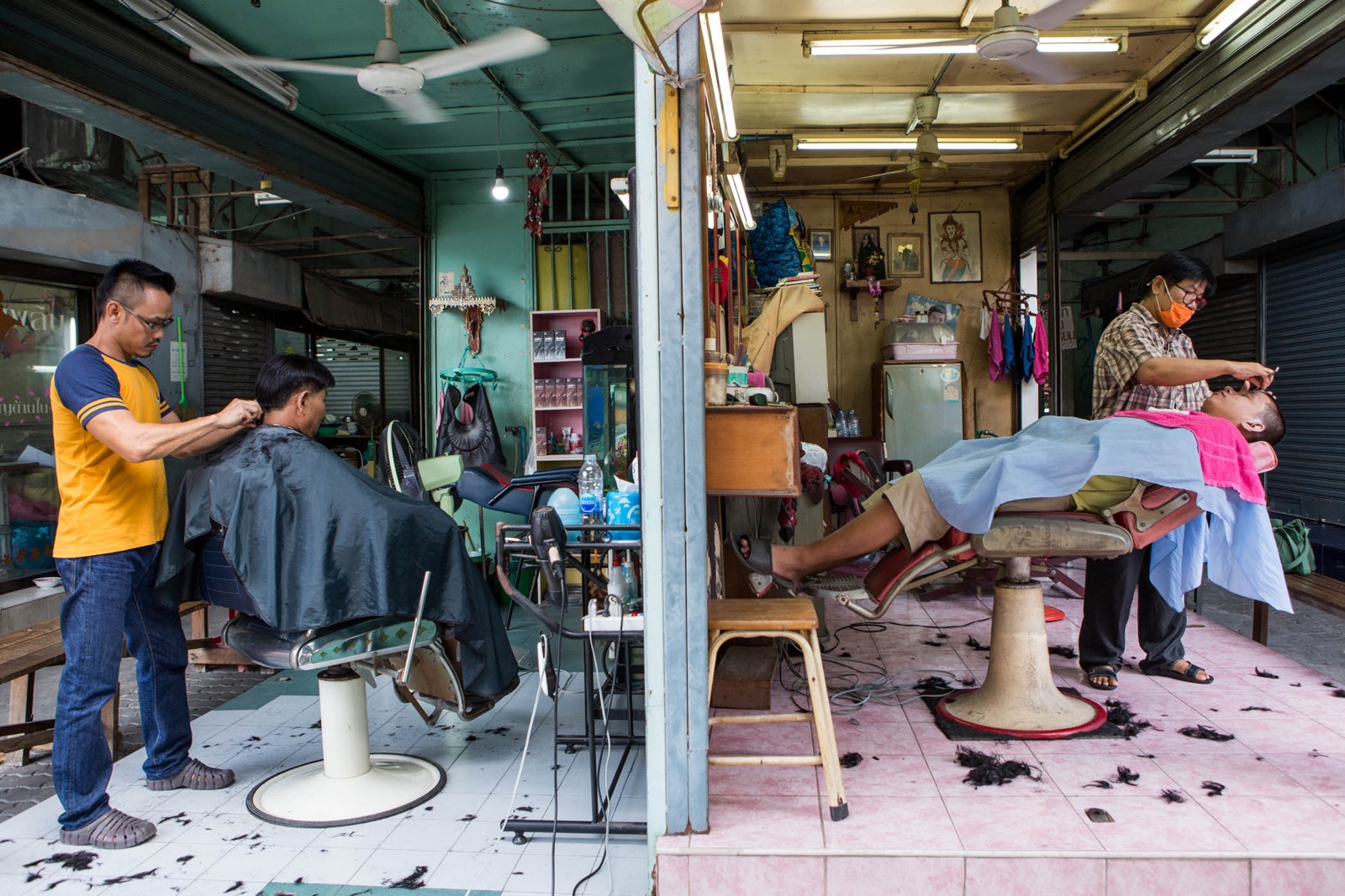 Recent - Barbers under a Bangkok Bridge