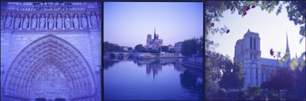 Copy - Fine Art Print Sale - Paris en Bleu: Notre Dame (Set of 3 prints)
