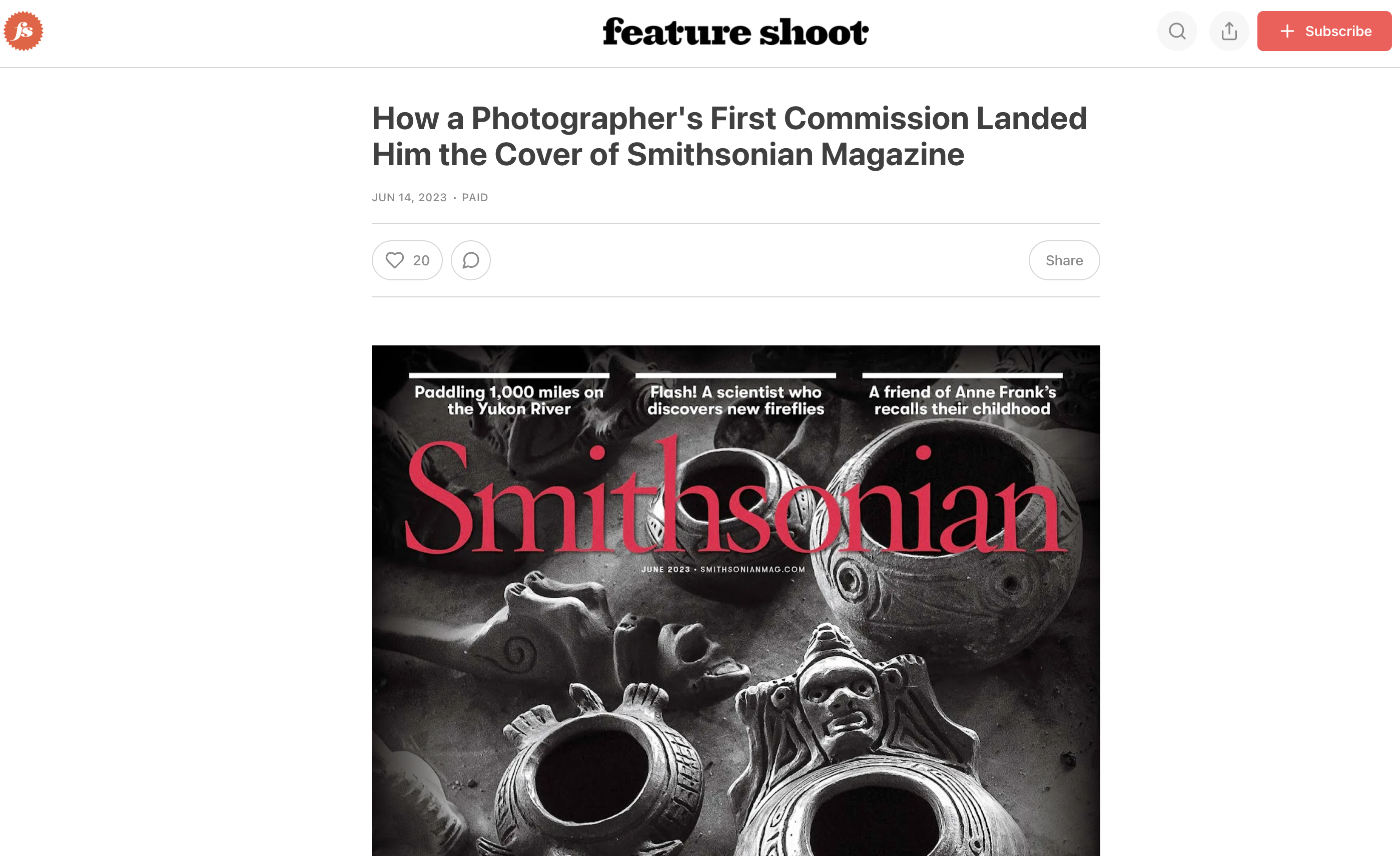 Tearsheets - How a Photographer's First Commission Landed Him the Cover of Smithsonian Magazine JUN 14, 2023