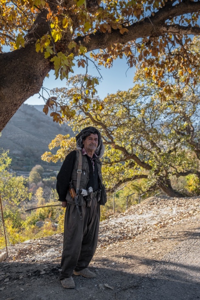 An elderly man from Iraqi Kurdistan lives in the village...