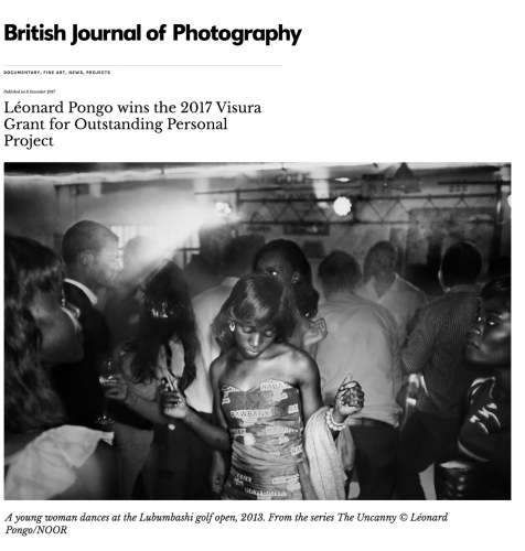 Press - British Journal of Photography - LÃ©onard Pongo wins the 2017 Visura Grant