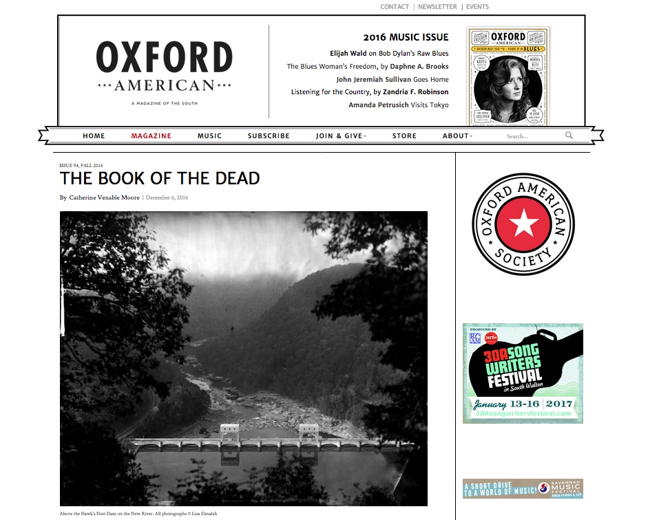 Publications - Oxford American - The Book Of The Dead by Catherine Venable Moore - December 2016