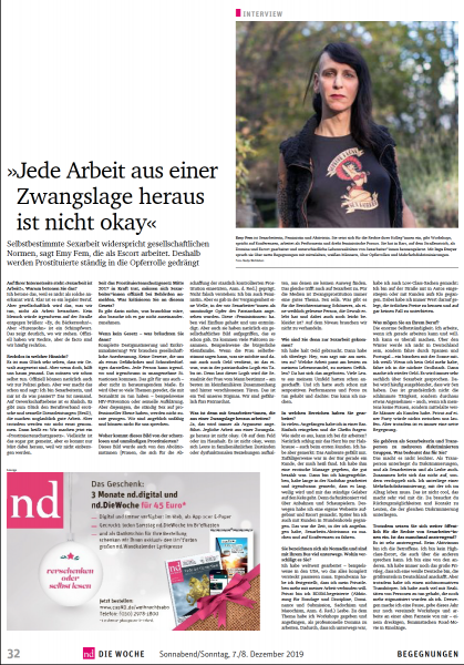 PUBLICATIONS - Neues Deutschland (DEU), Dec 2019, print & online