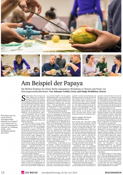 PUBLICATIONS - Neues Deutschland (DEU),June 2019, print & online