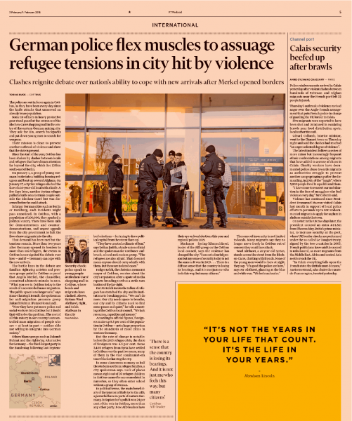PUBLICATIONS - Financial Times (UK), photo commission, February 2018, print 