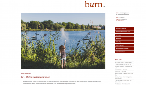 PUBLICATIONS - BURN Magazine (US), December 2016, online