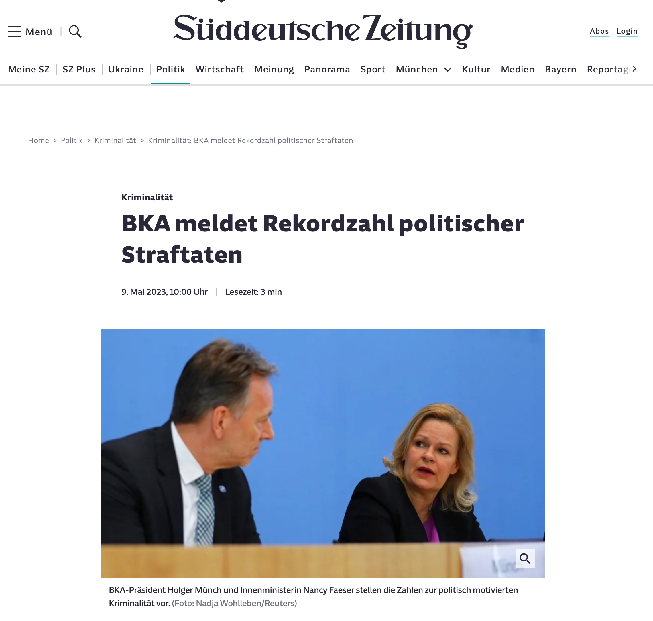 PUBLICATIONS - SZ - SUEDDEUTSCHE ZEITUNG (DEU), May 2023