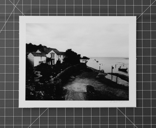 MONOCHROME PRINTS - Cottage at Bude Harbor, Cornwall, England, 2016