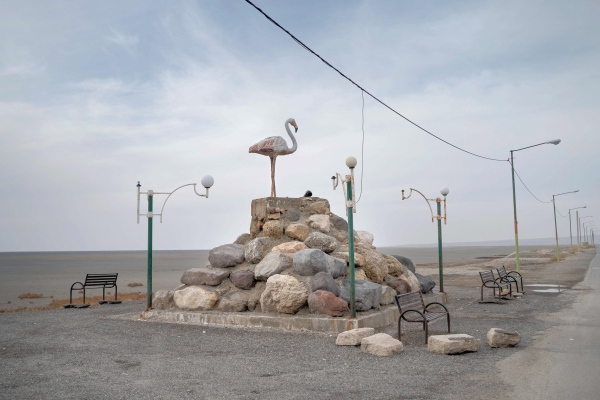 PRINT SHOP - Concrete Flamingo statue of Lake Urmia